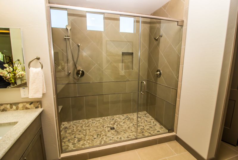 Black Frame Frameless Shower