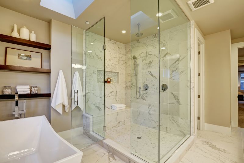 Floating Shower Floor and Glass Walls